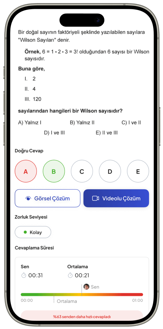 Eğitim uygulamasının telefon arayüz görüntüsü